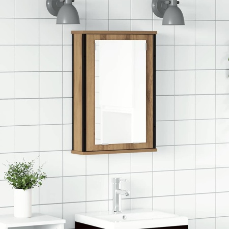 Dulap cu oglindă pentru baie Stejar Artisan Lemn prelucrat