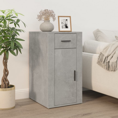 Dulap de birou, gri beton, 40x49x75 cm, lemn prelucrat