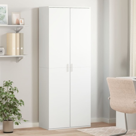 Dulap înalt, alb, 70x35x180 cm, lemn prelucrat - Img 1