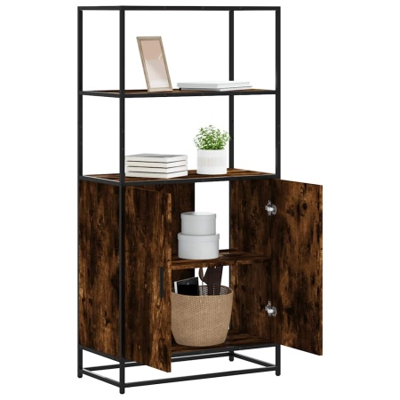 Dulap stejar afumat 68x35x139 cm lemn și metal prelucrat