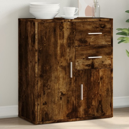 Dulap, stejar fumuriu, 60x31x70 cm, lemn prelucrat