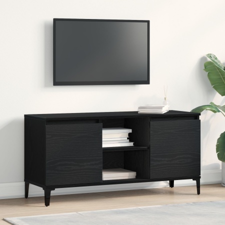 Dulap TV Negru Stejar 102x35x50 cm Lemn Prelucrat