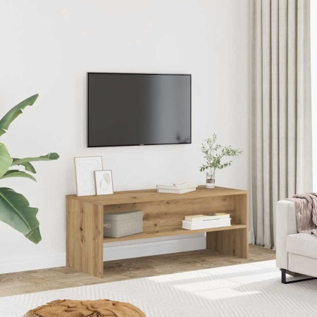 Dulap TV, stejar artizanal, 100x40x40 cm, lemn prelucrat
