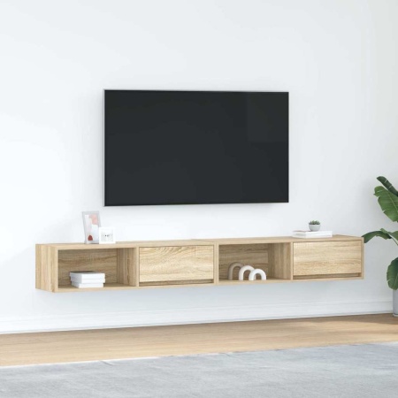 Dulapuri TV 2 buc Stejar Sonoma 100x31x25,5 cm Lemn prelucrat
