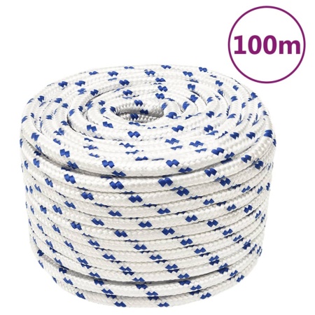 Frânghie de barcă, alb, 12 mm, 100 m, polipropilenă