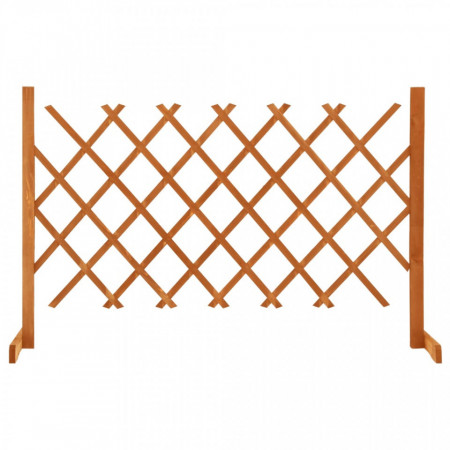 Gard cu zăbrele de grădină, portocaliu, 120x90 cm, lemn de brad - Img 1