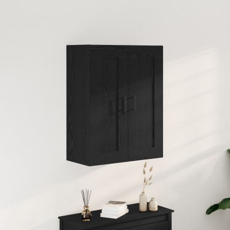 Highboard Negru Stejar 69,5x34x90 cm Lemn Structurat