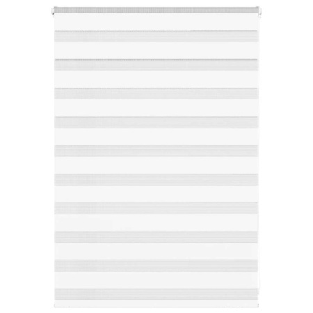 Jaluzea tip zebra alb lățime țesătură 100,9 cm poliester