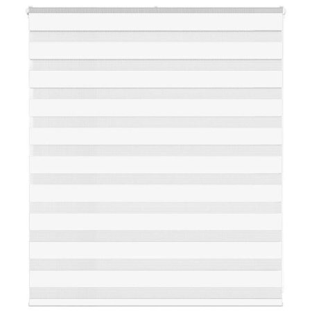 Jaluzea tip zebra alb lățime țesătură 115,9 cm poliester