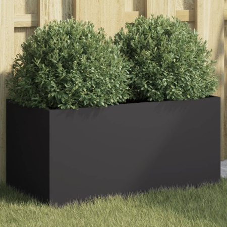 Jardinieră, negru, 62x30x29 cm, oțel