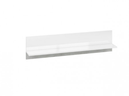 Lumens 11 Raft De Perete Beton/White High Gloss