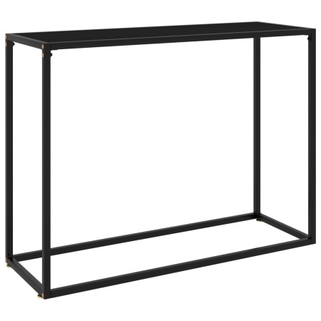 Masă consolă, negru, 100x35x75 cm, sticlă securizată