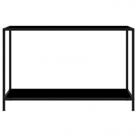 Masă consolă, negru, 120 x 35 x 75 cm, sticlă securizată - Img 1