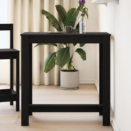 Masă de bar Neagră din Stejar 102x50x103,5 cm din Lemn Stratificat