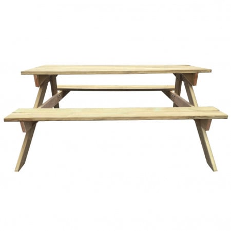 Masă de picnic, 150 x 135 x 71,5 cm, lemn - Img 1