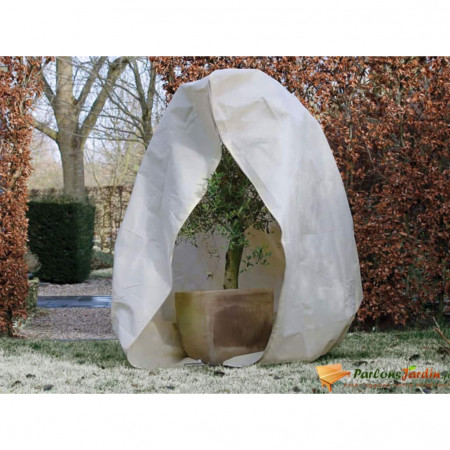 Nature Husă anti-îngheț din fleece cu fermoar bej 2x1,5x1,5 m, 70 g/m² - Img 1