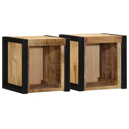 Noptiere 2 buc 40x35x40 cm lemn masiv de mango