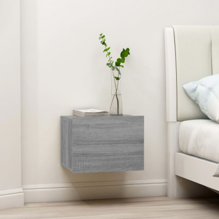 Noptiere, 2 buc., gri sonoma, 40x30x30 cm, lemn prelucrat