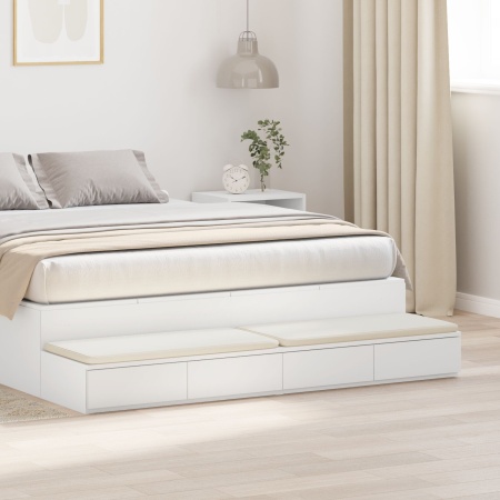 Noptiere Alb Lemn prelucrat 150 x 36.5 x 16.5 cm Sertare