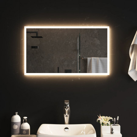 Oglindă de baie cu LED, 70x40 cm