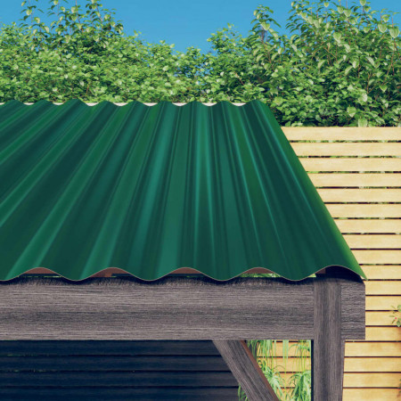 Panouri de acoperiș 12 buc. oțel vopsit verde 100x36 cm - Img 1
