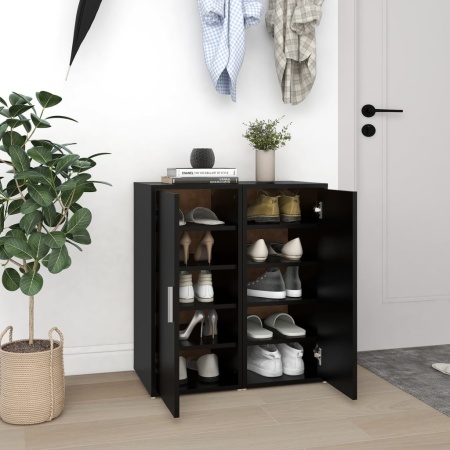 Pantofare, 2 buc., negru, 32x35x70 cm, PAL