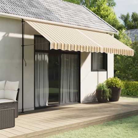 Pânză de rezervă copertină, dungi multicolore, 4x3 m