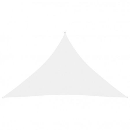 Parasolar, alb, 3,5x3,5x4,9 m, țesătură oxford, triunghiular - Img 1