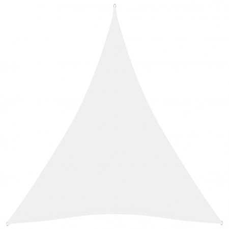 Parasolar, alb, 5x7x7 m, țesătură oxford, triunghiular