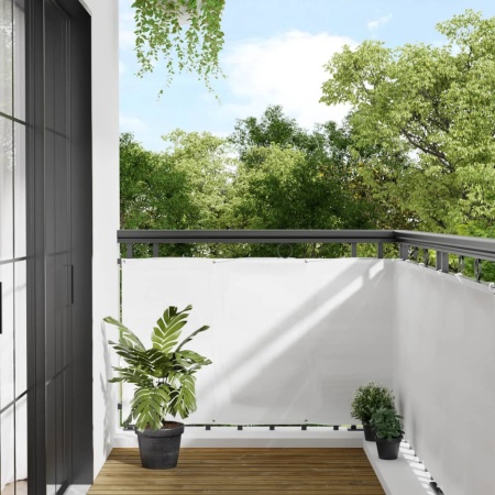 Paravan de balcon, alb, 90x700 cm, 100% poliester oxford