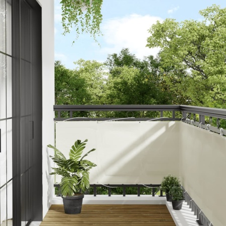 Paravan de balcon, crem, 75x700 cm, 100% poliester oxford