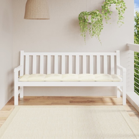 Pernă bancă de grădină, crem, 180x50x7 cm, textil oxford