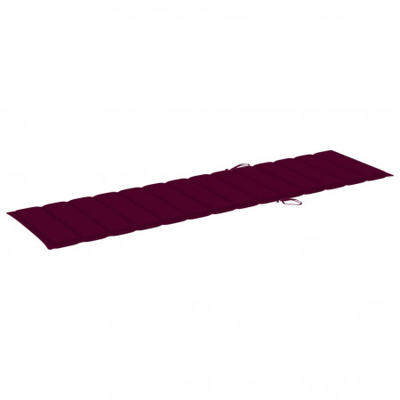 Pernă de șezlong, roșu vin, 200x50x3 cm, material textil