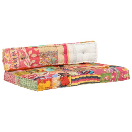 Pernă pentru canapea din paleți, multicolor, textil, petice