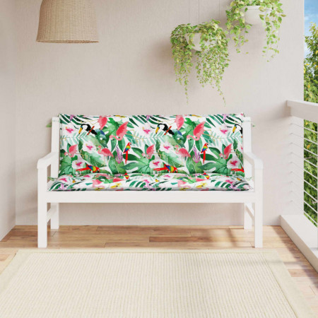 Perne bancă de grădină, 2 buc., multicolor, 150x50x7cm, textil - Img 1