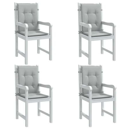 Perne scaun cu spătar scund 4 buc. melanj gri 100x50x4cm textil