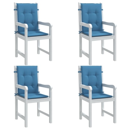 Perne scaun spătar mic 4 buc. melanj albastru 100x50x4cm textil