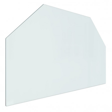 Placă de sticlă pentru șemineu, hexagonală, 80x50 cm