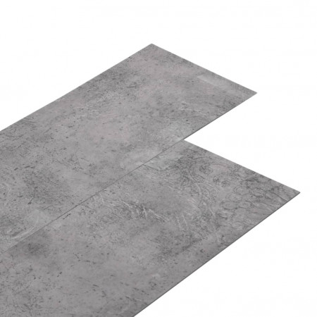 Plăci de pardoseală, maro ciment, 5,26 m², 2 mm, PVC - Img 1