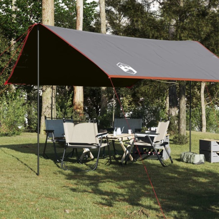 Prelată de camping gri/portocaliu, 430x380x210 cm, impermeabilă