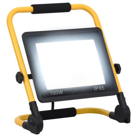 Proiector cu LED și mâner, alb rece, 100 W