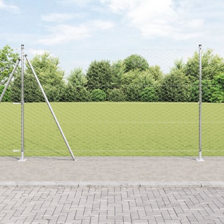 Set de Împrejmuire Set de 2 Oțel galvanizat 25 x 1.5 m Durabil