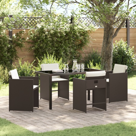 Set dining grădină 5 piese cu perne Maro Ratan Poli