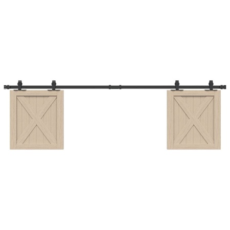 Set uși glisante pentru dulap 183 cm oțel carbon