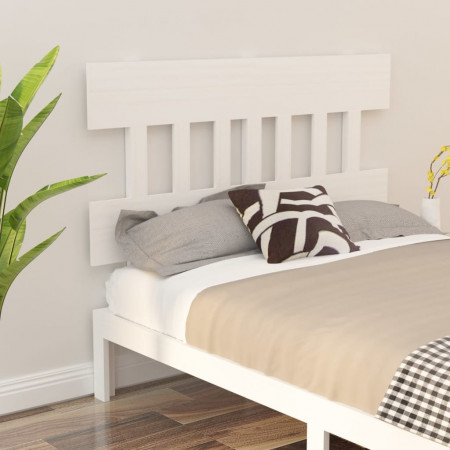 Tăblie de pat, alb, 163,5x3x81 cm, lemn masiv de pin