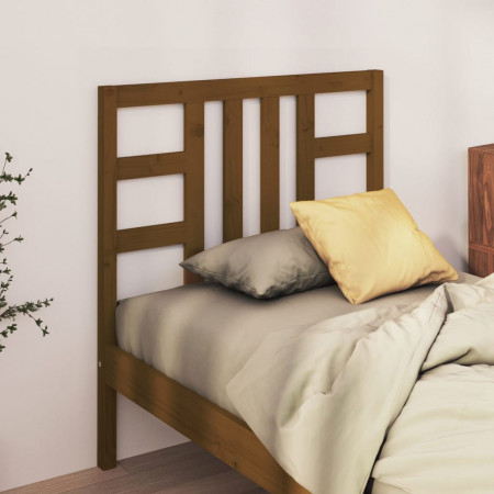 Tăblie de pat, maro miere, 96x4x100 cm, lemn masiv de pin - Img 1