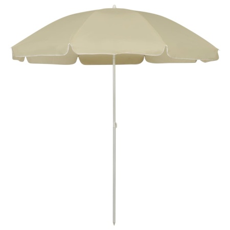 Umbrelă de soare de plajă, galben nisipiu, 240 cm