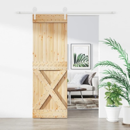 Ușă glisantă cu set de feronerie 70x210 cm, lemn masiv de pin