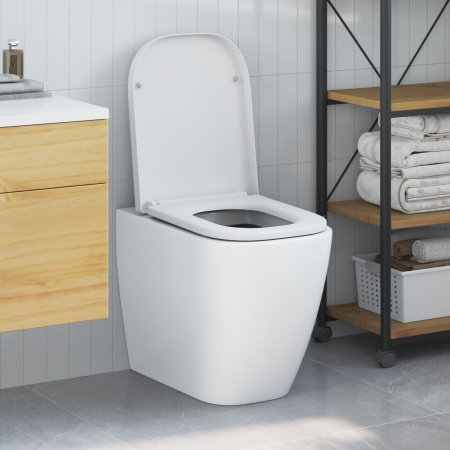 Vas de toaletă cu eliberare rapidă cu închidere moale Duroplast Alb