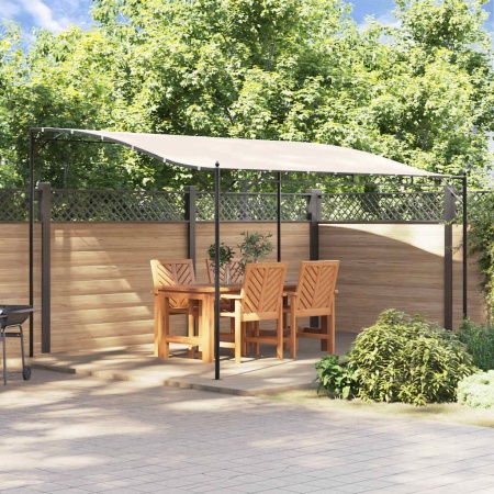 Baldachin, crem, 4x3 m 180 g/m², țesătură și oțel